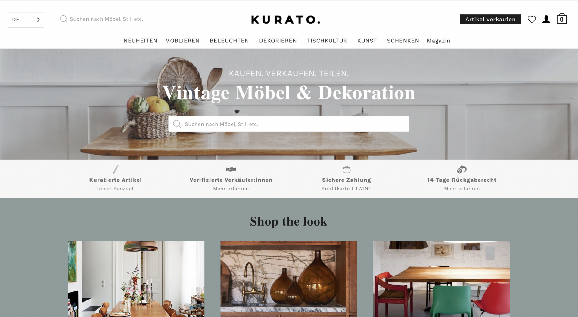 Kurato Webseite